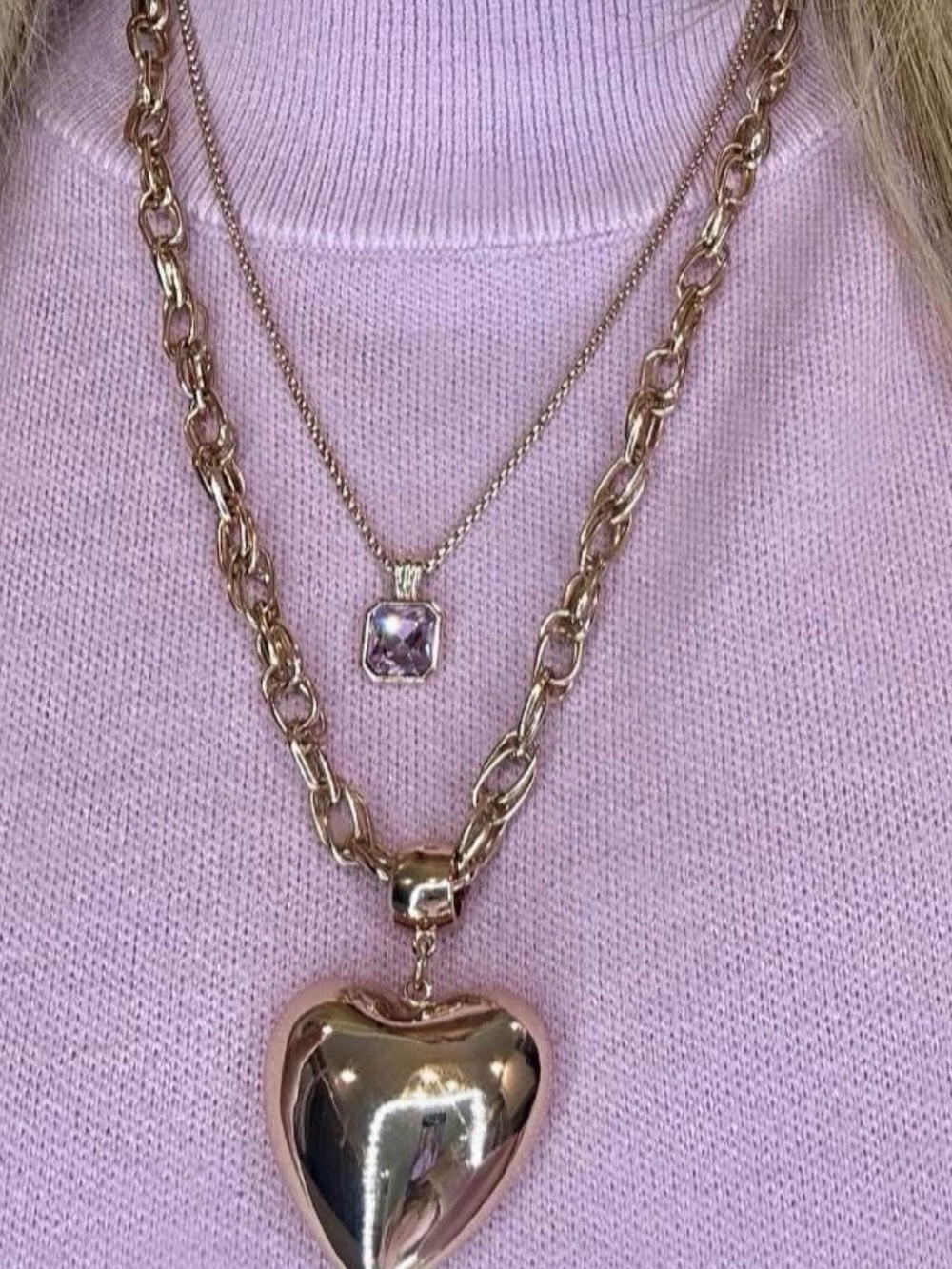 Park Lane “ORCHID” Gold and Purple Pendant Necklace - Picture 3 of 12